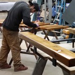 Coating wood beams
