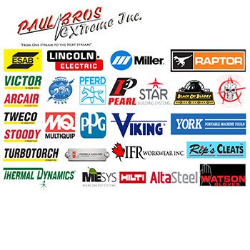 Logos of welding supply companies