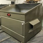Dumpsters with industrial coatings
