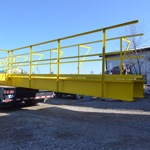 Steel walkway with yellow industrial coating