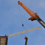 Lifting steel beam for hospital in NWT